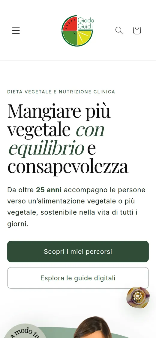 The Dott.ssa Giada Guidi website on a phone